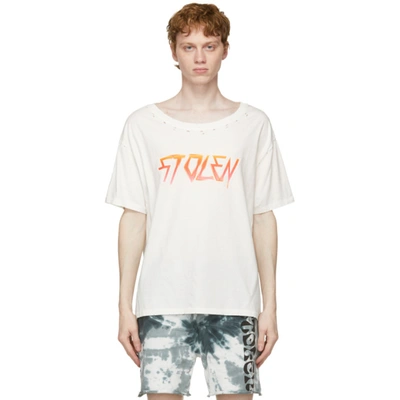 Shop Stolen Girlfriends Club Ssense Exclusive White Berate Fade T-shirt