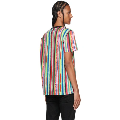 Shop Versace Jeans Couture Multicolor Handstripes T-shirt In Emc2 Multicolor Chia
