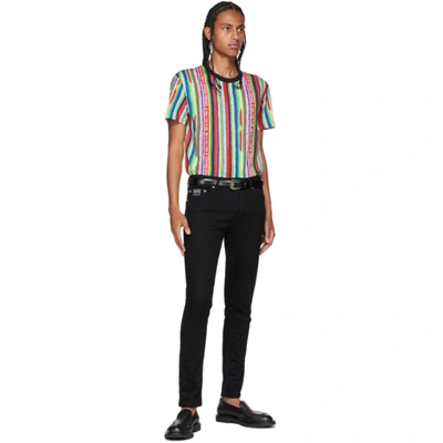 Shop Versace Jeans Couture Multicolor Handstripes T-shirt In Emc2 Multicolor Chia