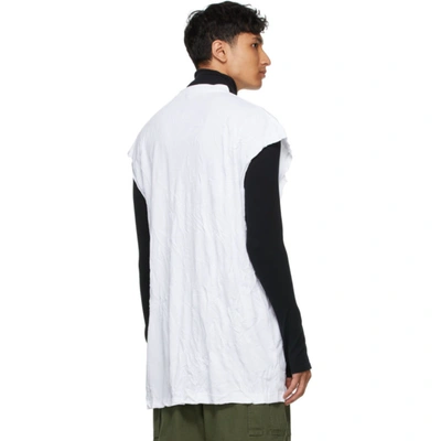 Shop Balenciaga White Mesh Sleeveless T-shirt In 9000 White