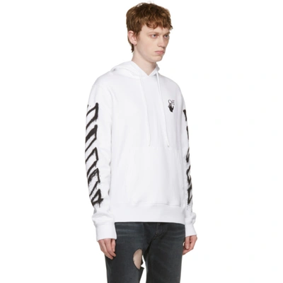 Shop Off-white White Spray Marker Hoodie In White Black