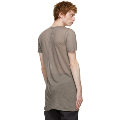 Shop Rick Owens Grey Basic T-shirt In 34 Dust