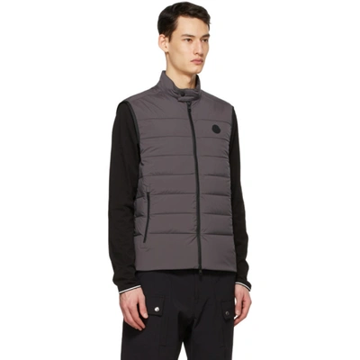 Shop Moncler Grey Down Gordes Vest In 921 Grey