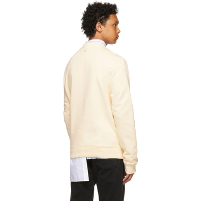 Shop Lanvin Off-white Logo Applied Sweatshirt In 021 Cream