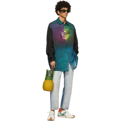 Shop Loewe Multicolor Paula's Ibiza Linen Printed Moon Shirt In 9990 Multicolor