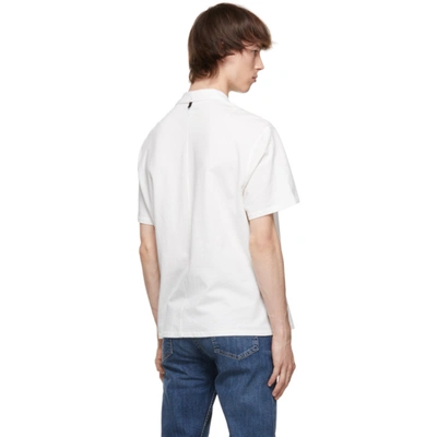 Shop Rag & Bone White Cotton Knit Avery Short Sleeve Shirt In Pfd