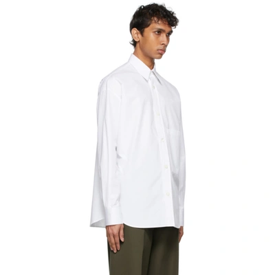 Shop Valentino White Front Pocket Shirt In 0bo Bianco