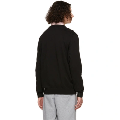 Shop Lacoste Black Organic Cotton Sweatshirt In 031 Black