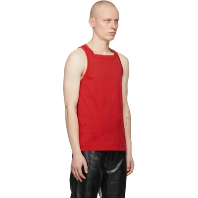 Shop Givenchy Red Square Tank Top In 600-red