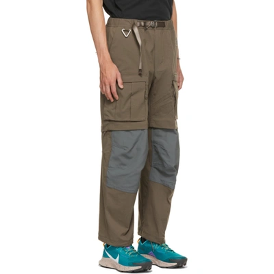 Shop Nike Taupe Acg Smith Summit Cargo Pants In Ironstone/iron Grey/