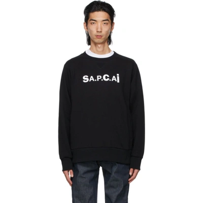 Shop A.p.c. Black Sacai Edition Tani Sweatshirt In Lzz Black