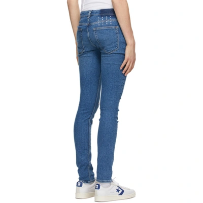 Shop Ksubi Blue Van Winkle Trashed Jeans In Denim