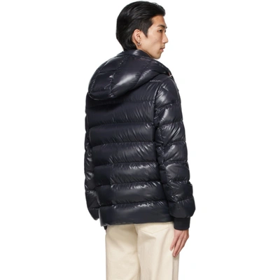 Shop Moncler Navy Down Cuvellier Jacket In 742 Navy