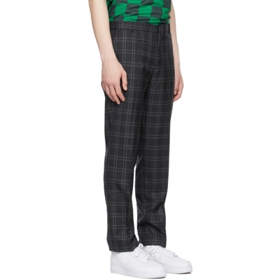 Shop Liberal Youth Ministry Grey Plaid Grunge Trousers