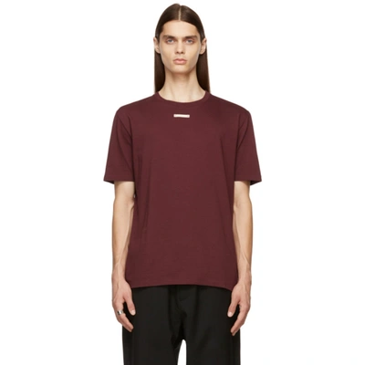 Shop Maison Margiela Burgundy Jersey T-shirt In 249 Bordeaux