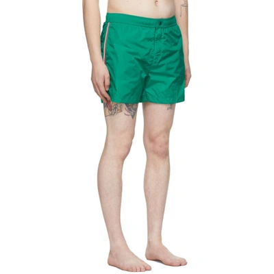 Shop Moncler Green Boxer Mare Swim Shorts In 853 Green