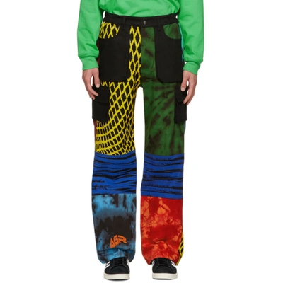 Shop Agr Ssense Exclusive Multicolor Hand-printed Cargo Pants In Multi Pocke