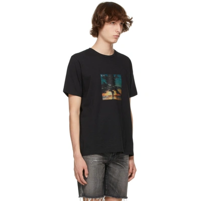 Shop Saint Laurent Black Vhs Sunset T-shirt In 1068 Blkmul