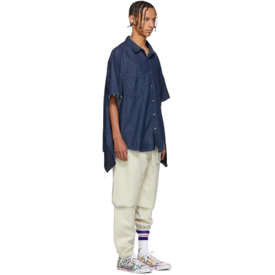 Shop Vetements Navy Levi's Edition Oversized Denim Shirt