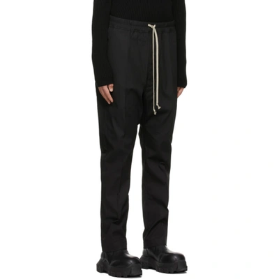 Shop Rick Owens Black Long Drawstring Trousers In 09 Black