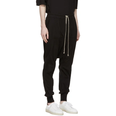 Rick Owens Drkshdw Drawstring-waist Drop-crotch Trousers In 09 Black