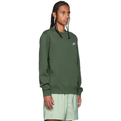 Shop Nike Green Sportswear Club Sweatshirt In Galactic Jade/white