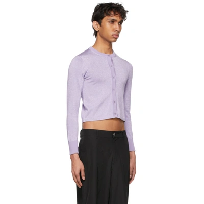 Shop Marc Jacobs Purple Heaven By  Sparkle Cardigan In 533 Lilac