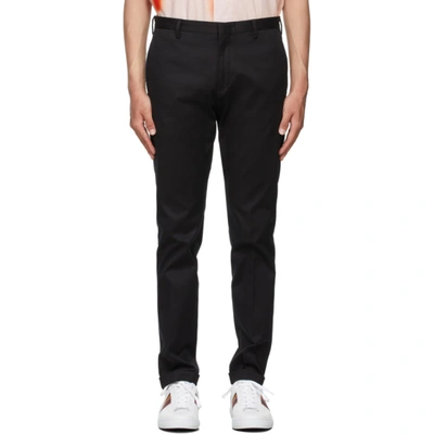 Shop Paul Smith Black Twill Trousers In 79 Black