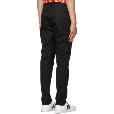 Shop Paul Smith Black Twill Trousers In 79 Black