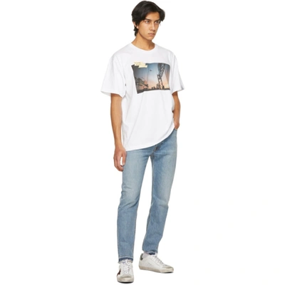 Shop Golden Goose White Sunset T-shirt In White/multi