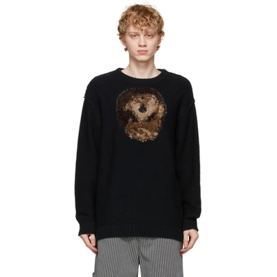 Doublet Black Hand Knitting Jacquard Jumper | ModeSens