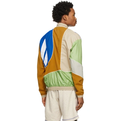 Shop Ahluwalia Multicolor Kush Track Jacket In Beige, Grey, Green