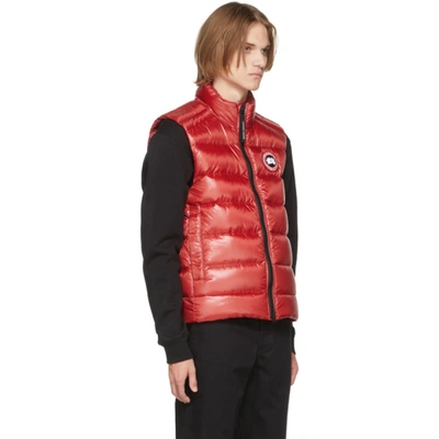 Shop Canada Goose Red Down Packable Crofton Vest
