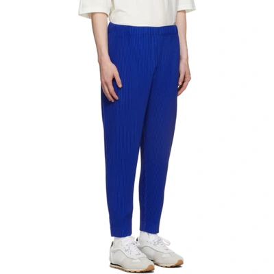 Shop Issey Miyake Blue Monthly Color July Trousers In 71-marin Blue