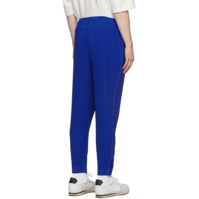 Shop Issey Miyake Blue Monthly Color July Trousers In 71-marin Blue
