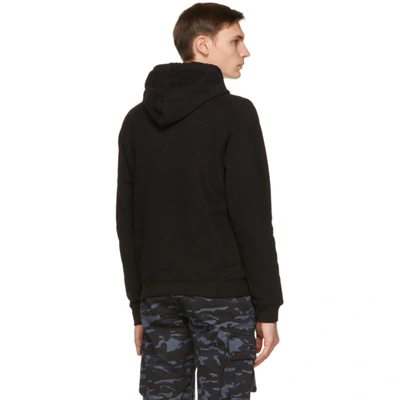 Shop Belstaff Black French Terry Zip Hoodie In 90000 Black