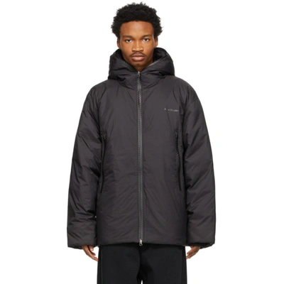 Shop Acne Studios Black Down Hooded Jacket