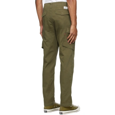 Shop Levi's Green Taper Xx Cargo Pants In Bunker Oliv