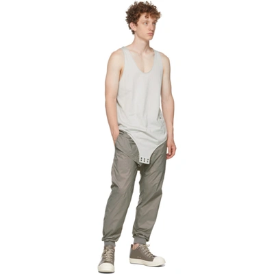 Shop Rick Owens Grey Champion Edition Jersey Basketball Tank Top In 61 Oyster