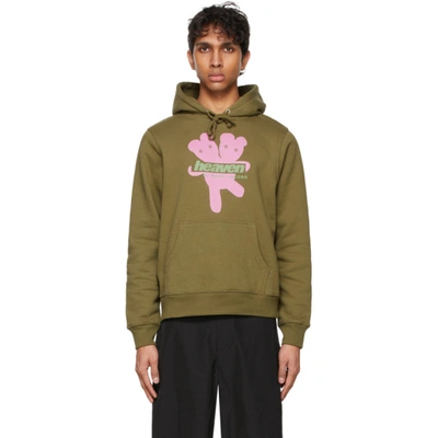 Shop Marc Jacobs Green Heaven By  Logo Hoodie In 311 Military Green