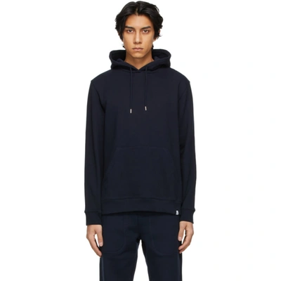 Shop Norse Projects Navy Vagn Classic Hoodie In 7004 Dknavy