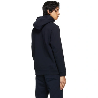 Shop Norse Projects Navy Vagn Classic Hoodie In 7004 Dknavy