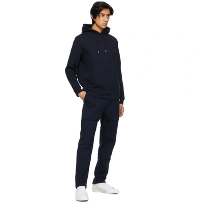 Shop Norse Projects Navy Vagn Classic Hoodie In 7004 Dknavy
