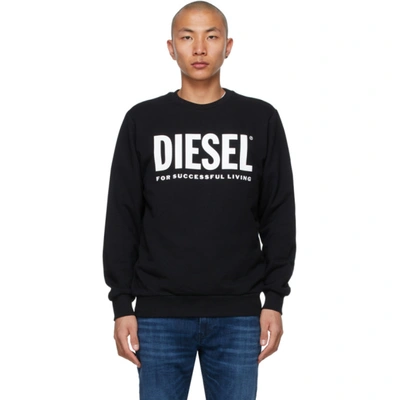 Shop Diesel Black S-gir-division-logo Sweatshirt In Black9xx