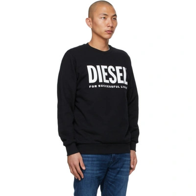 Shop Diesel Black S-gir-division-logo Sweatshirt In Black9xx
