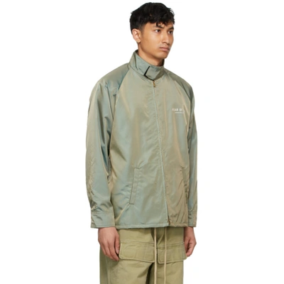 Shop Fear Of God Green Iridescent Souvenir Jacket