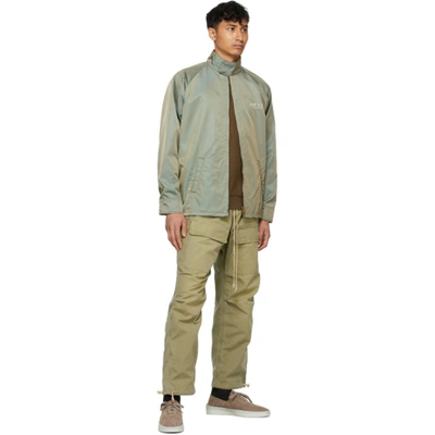 Shop Fear Of God Green Iridescent Souvenir Jacket