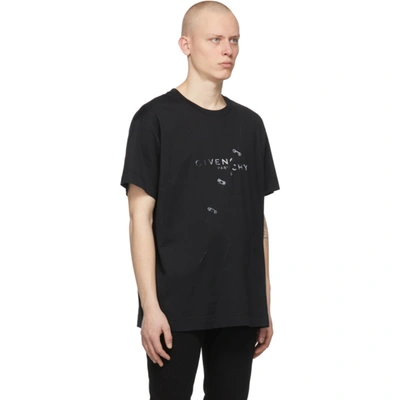 Shop Givenchy Black Oversized Trompe L'œil T-shirt In 001-black