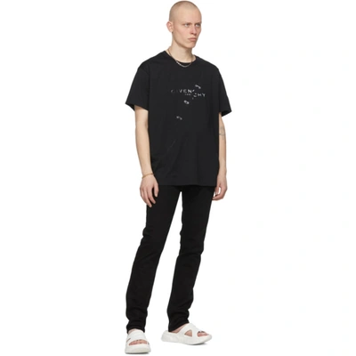 Shop Givenchy Black Oversized Trompe L'œil T-shirt In 001-black