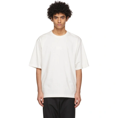 Shop Dolce & Gabbana Off-white Logo Injection T-shirt In W0001 White Natural